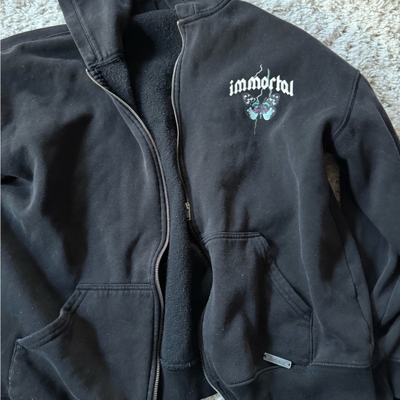 Immortal black squad concert skater streetwear Black purple butterfly ho… - Picture 3 of 5